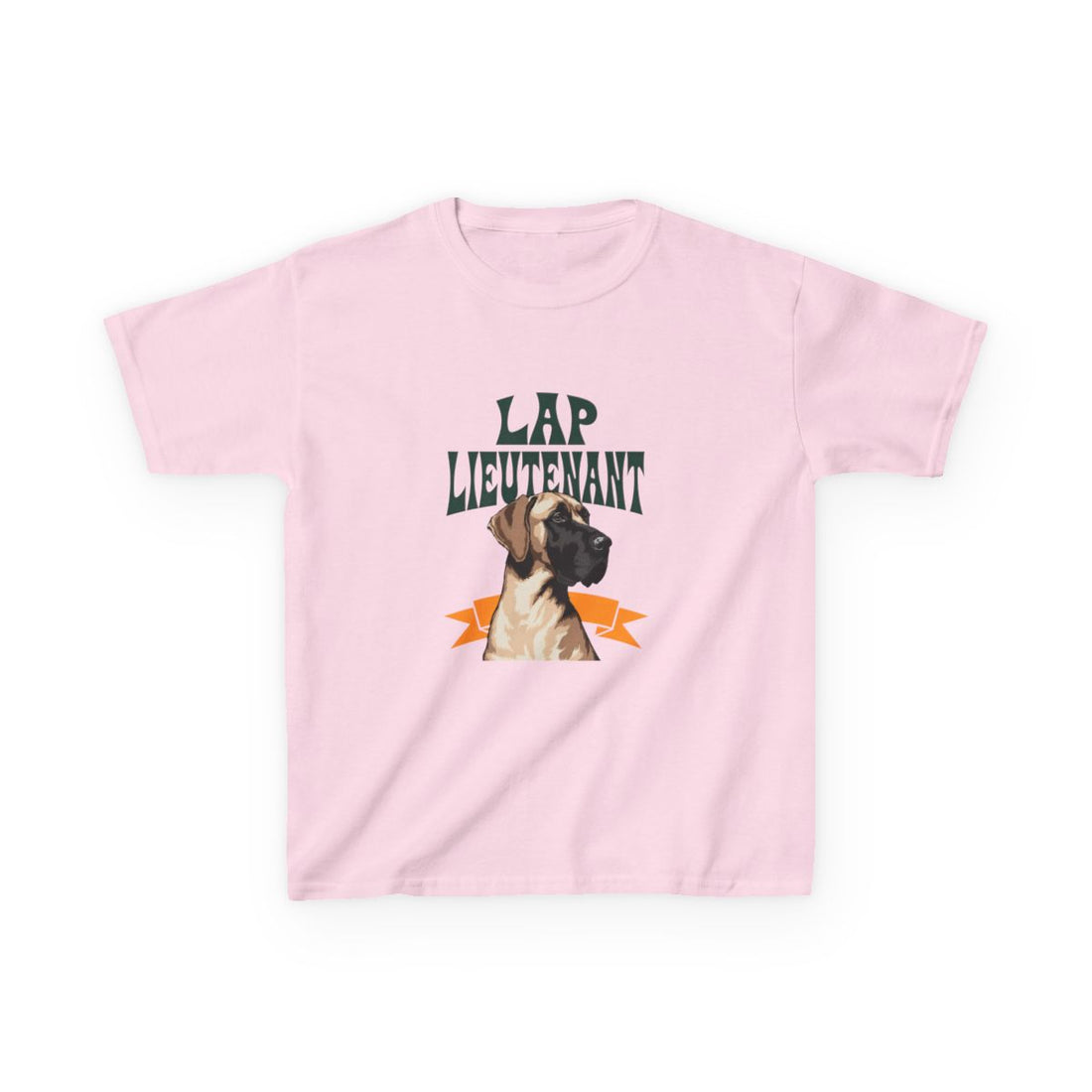 Light Pink — Front | Great Dane "Lap Lieutenant" Kids Tee