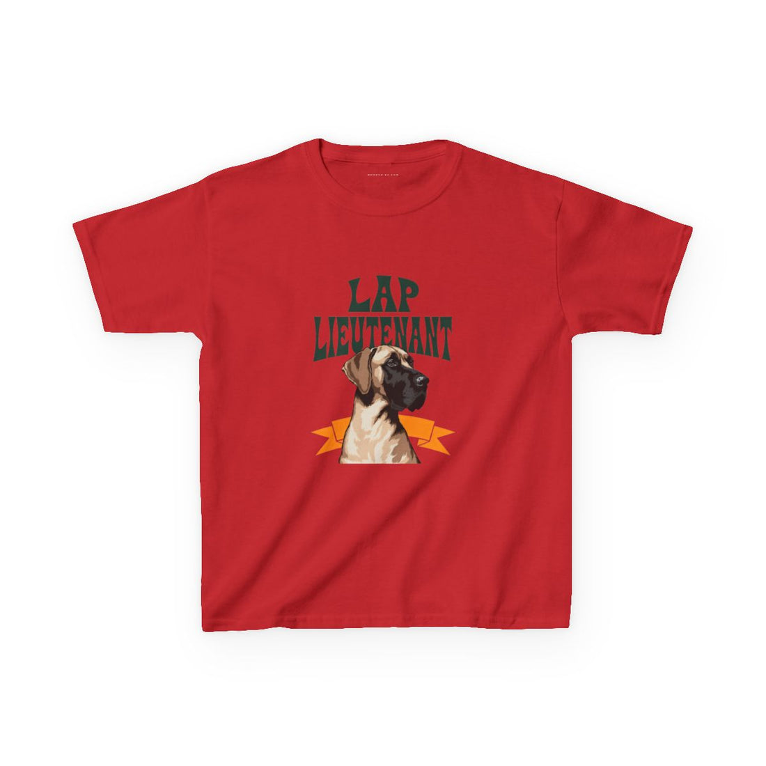 Red — Front | Great Dane "Lap Lieutenant" Kids Tee