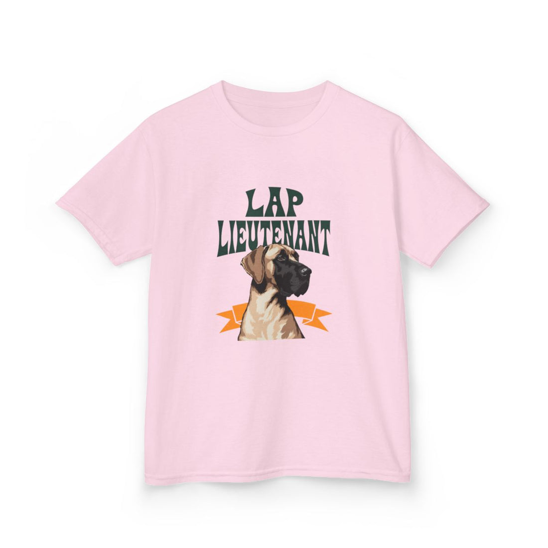 Light Pink — Front | Great Dane "Lap Lieutenant" Kids Tee