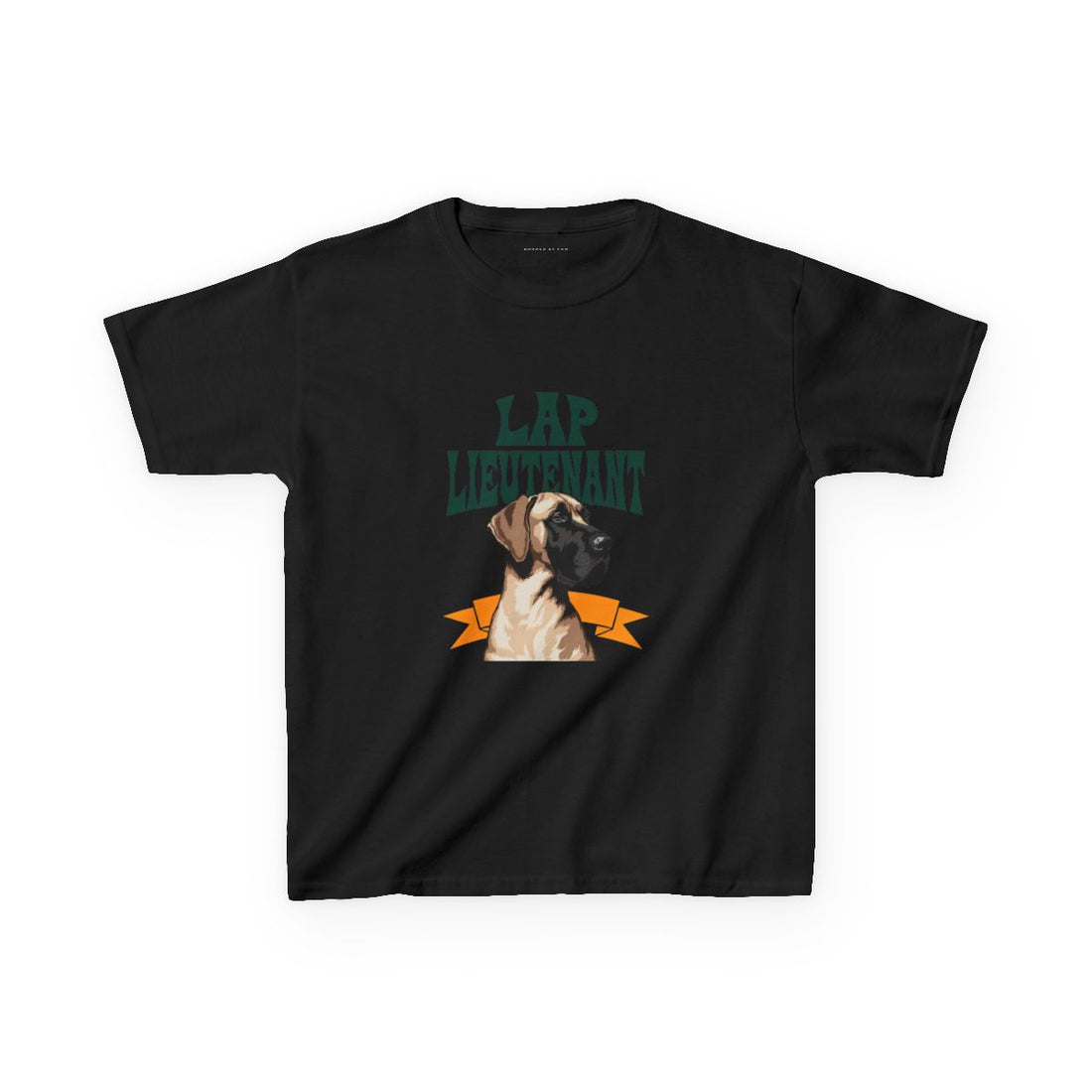 Black — Front | Great Dane "Lap Lieutenant" Kids Tee