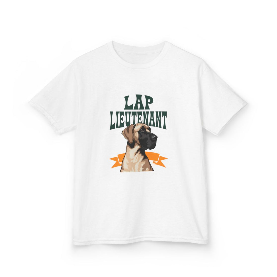 White — Front | Great Dane "Lap Lieutenant" Kids Tee