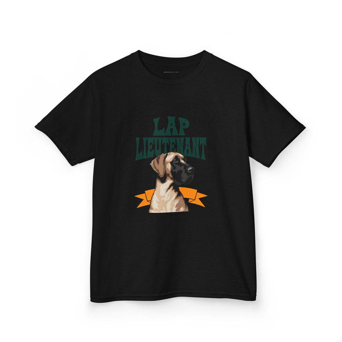 Black — Front | Great Dane "Lap Lieutenant" Kids Tee