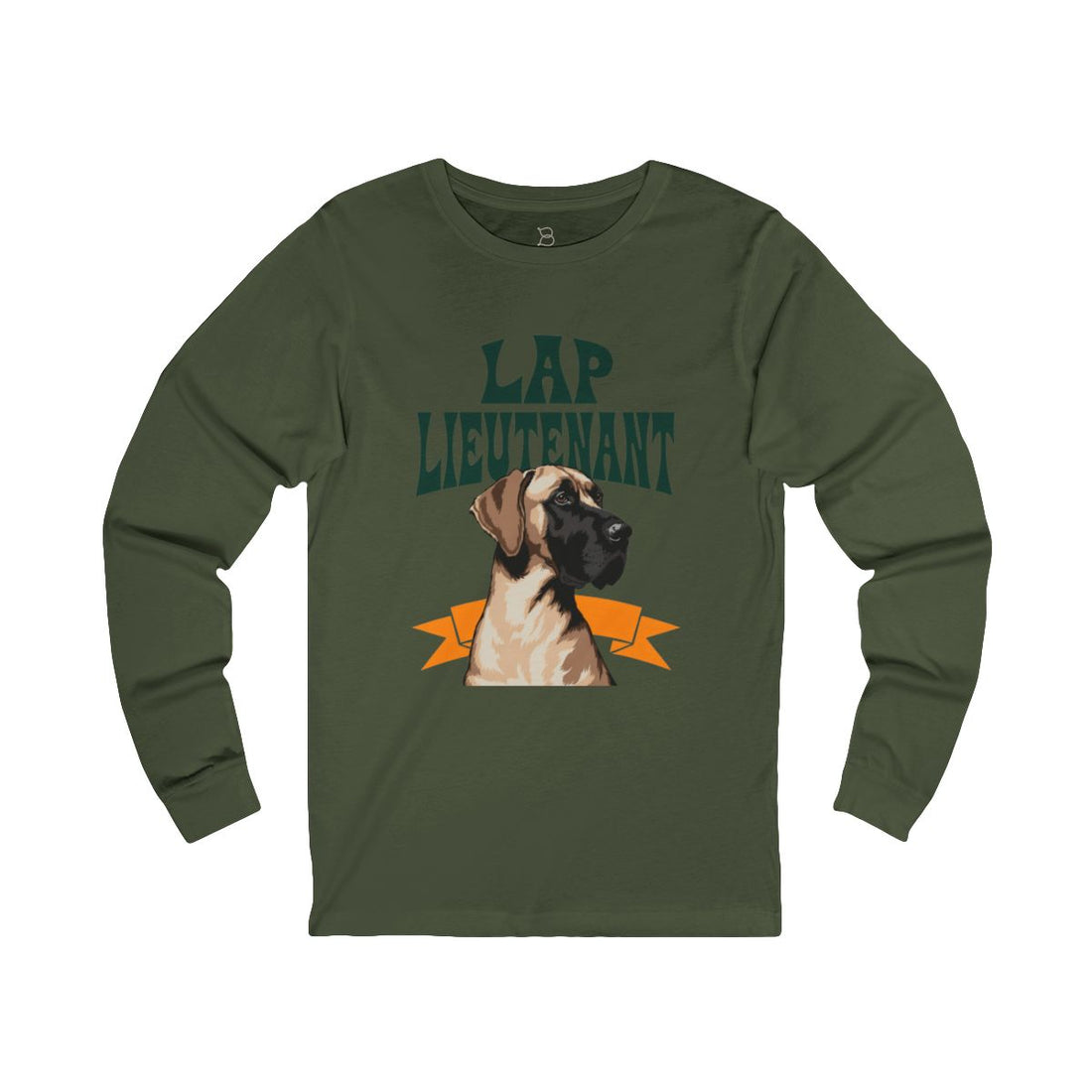 Military Green — Front | Great Dane "Lap Lieutenant" Long Sleeve Tee