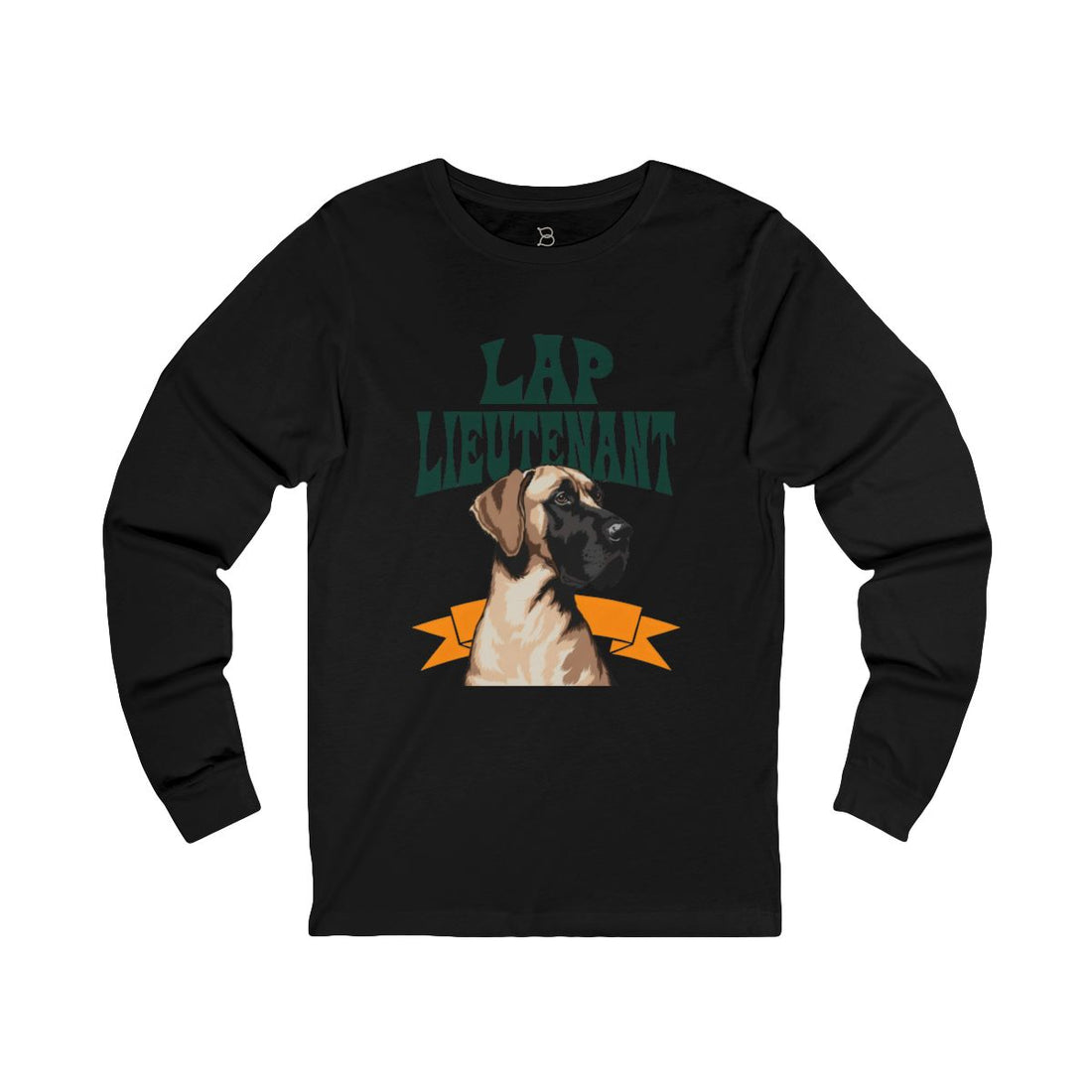 Black — Front | Great Dane "Lap Lieutenant" Long Sleeve Tee