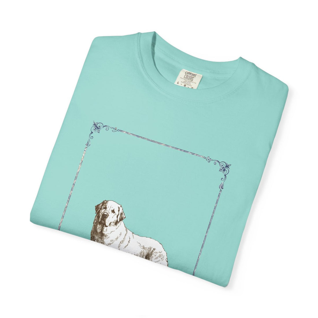 Chalky Mint — Folded | Great Pyrenees 'Night Shift Supervisor' Garment-Dyed Tee
