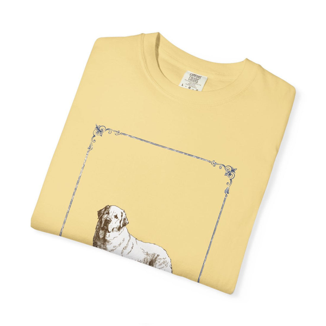Butter — Folded | Great Pyrenees 'Night Shift Supervisor' Garment-Dyed Tee