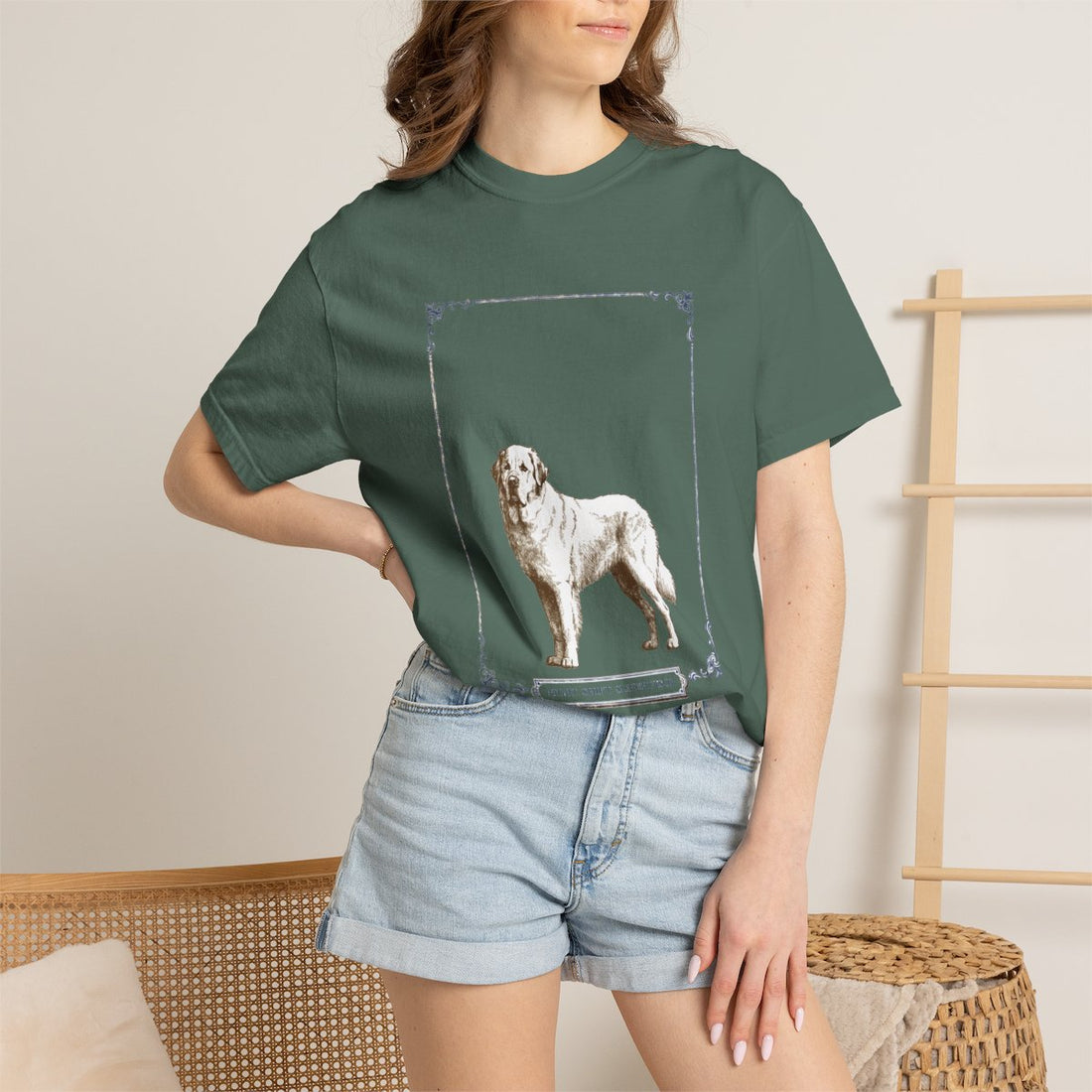 Blue Spruce — Lifestyle | Great Pyrenees 'Night Shift Supervisor' Garment-Dyed Tee