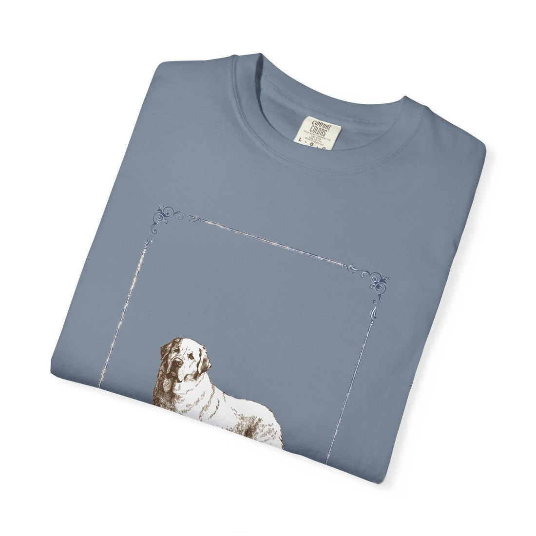 Blue Jean — Folded | Great Pyrenees 'Night Shift Supervisor' Garment-Dyed Tee