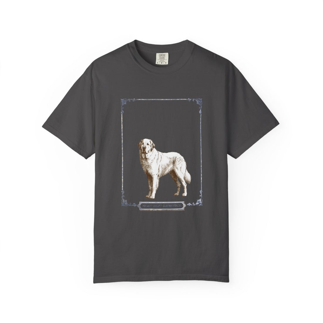 Graphite — Front | Great Pyrenees 'Night Shift Supervisor' Garment-Dyed Tee