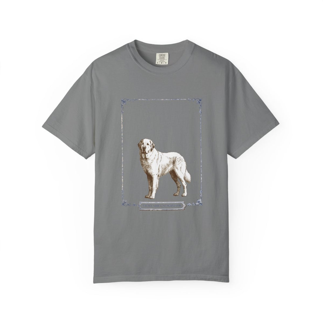 Grey — Front | Great Pyrenees 'Night Shift Supervisor' Garment-Dyed Tee