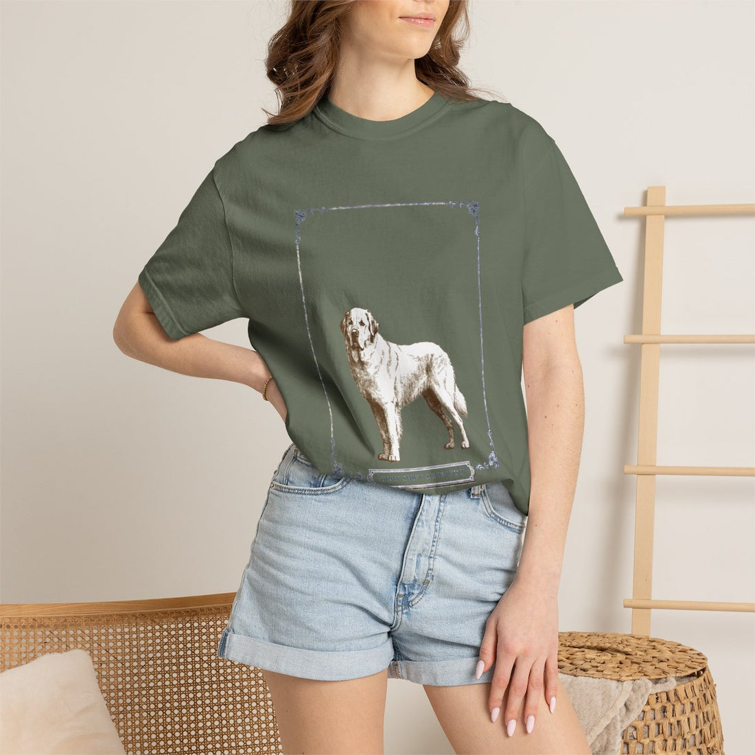 Moss — Lifestyle | Great Pyrenees 'Night Shift Supervisor' Garment-Dyed Tee