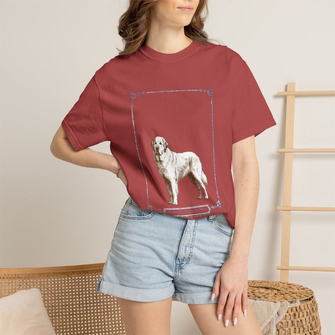 Crimson — Lifestyle | Great Pyrenees 'Night Shift Supervisor' Garment-Dyed Tee