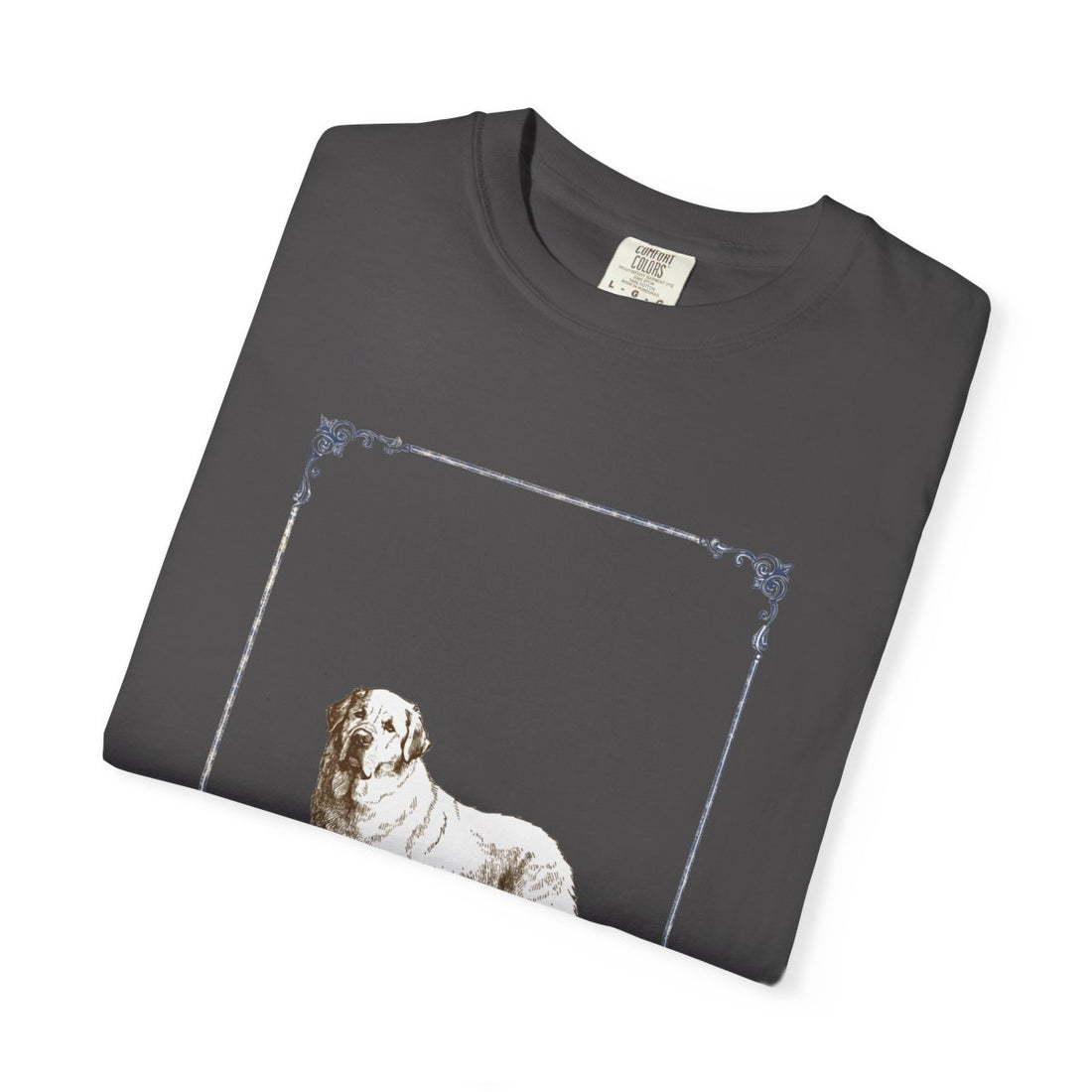 Graphite — Folded | Great Pyrenees 'Night Shift Supervisor' Garment-Dyed Tee