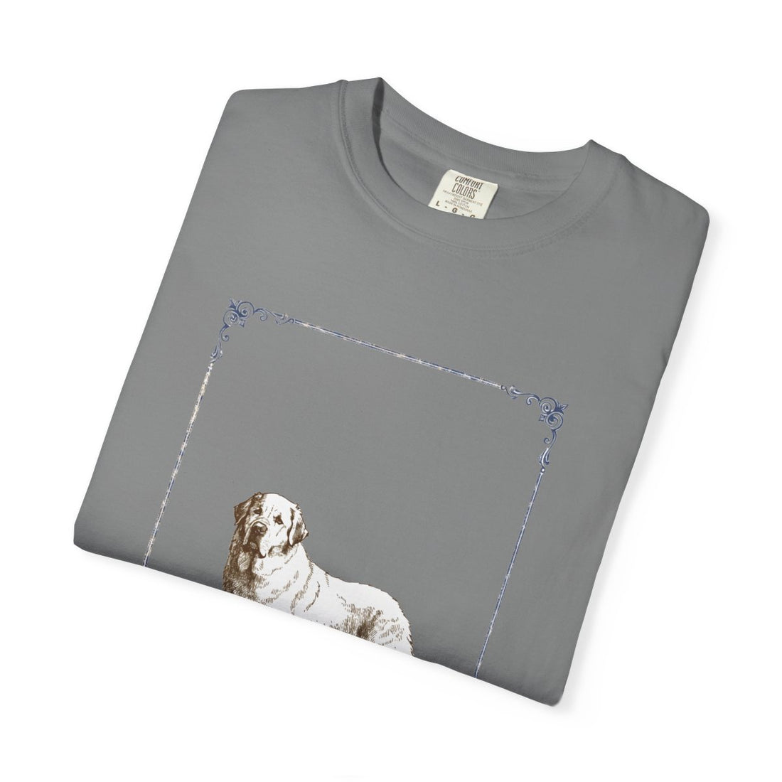 Grey — Folded | Great Pyrenees 'Night Shift Supervisor' Garment-Dyed Tee