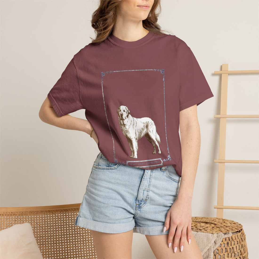 Brick — Lifestyle | Great Pyrenees 'Night Shift Supervisor' Garment-Dyed Tee