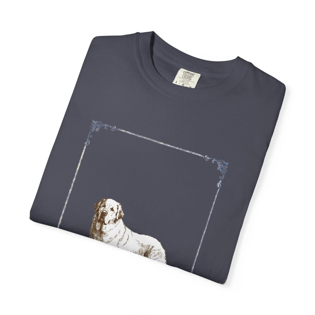 Navy — Folded | Great Pyrenees 'Night Shift Supervisor' Garment-Dyed Tee