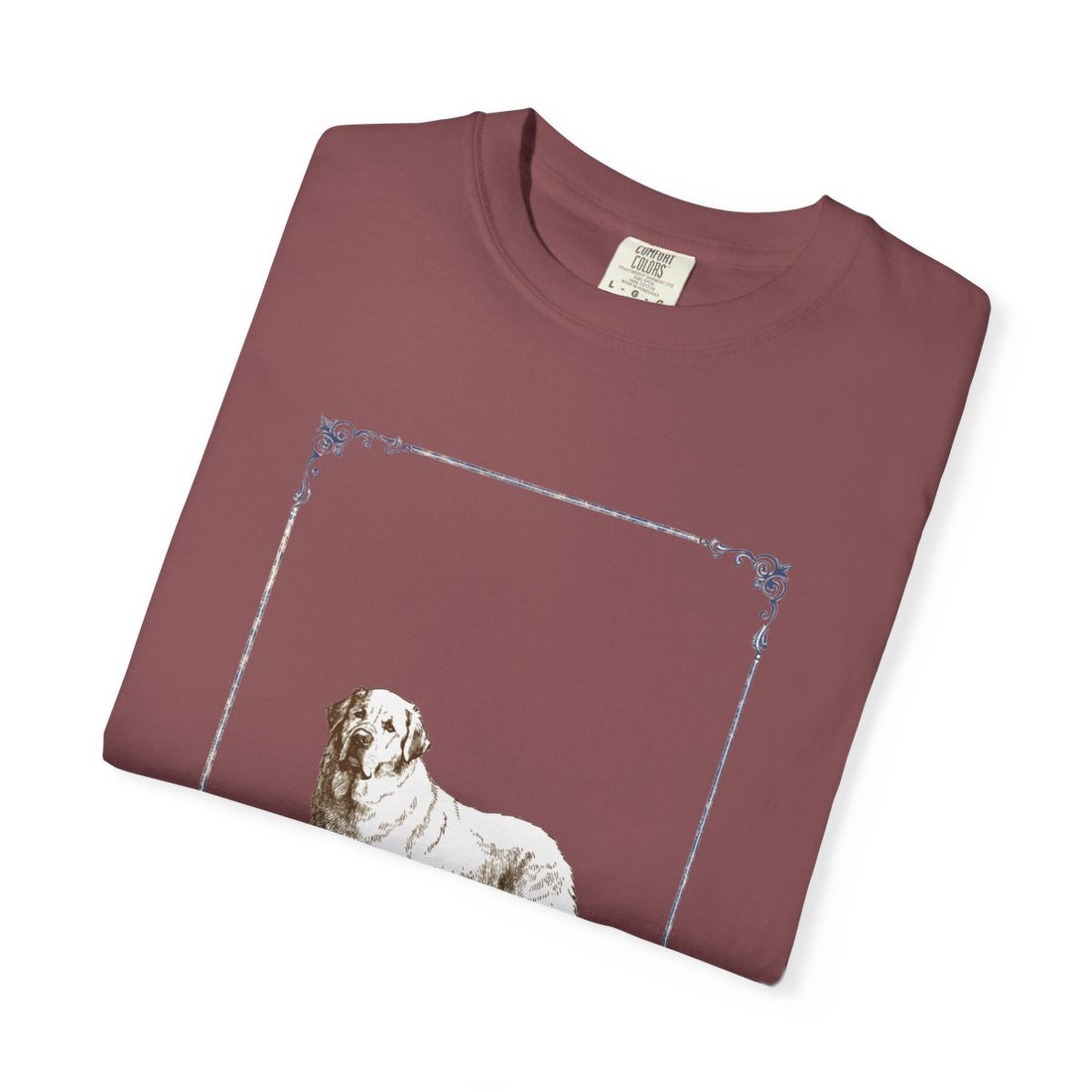 Brick — Folded | Great Pyrenees 'Night Shift Supervisor' Garment-Dyed Tee