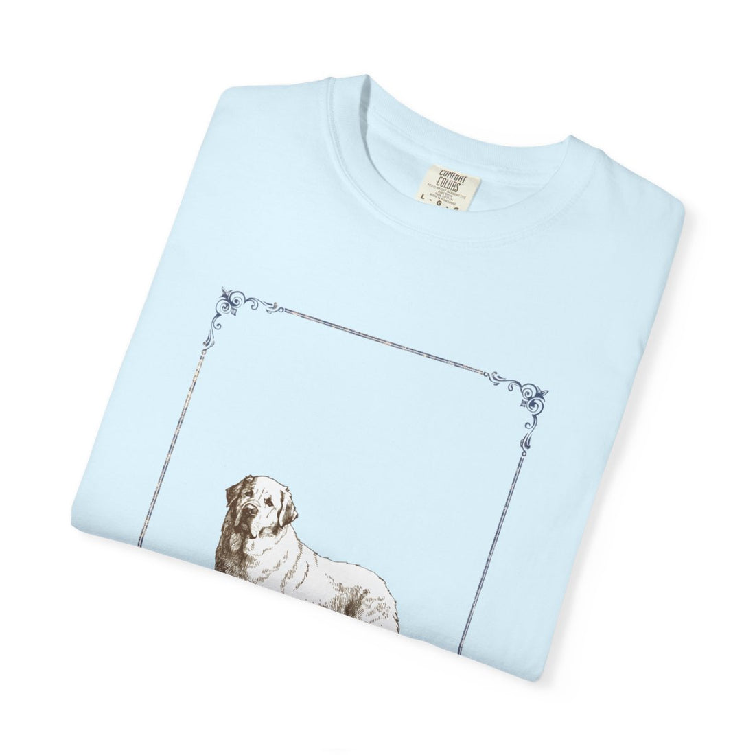 Chambray — Folded | Great Pyrenees 'Night Shift Supervisor' Garment-Dyed Tee