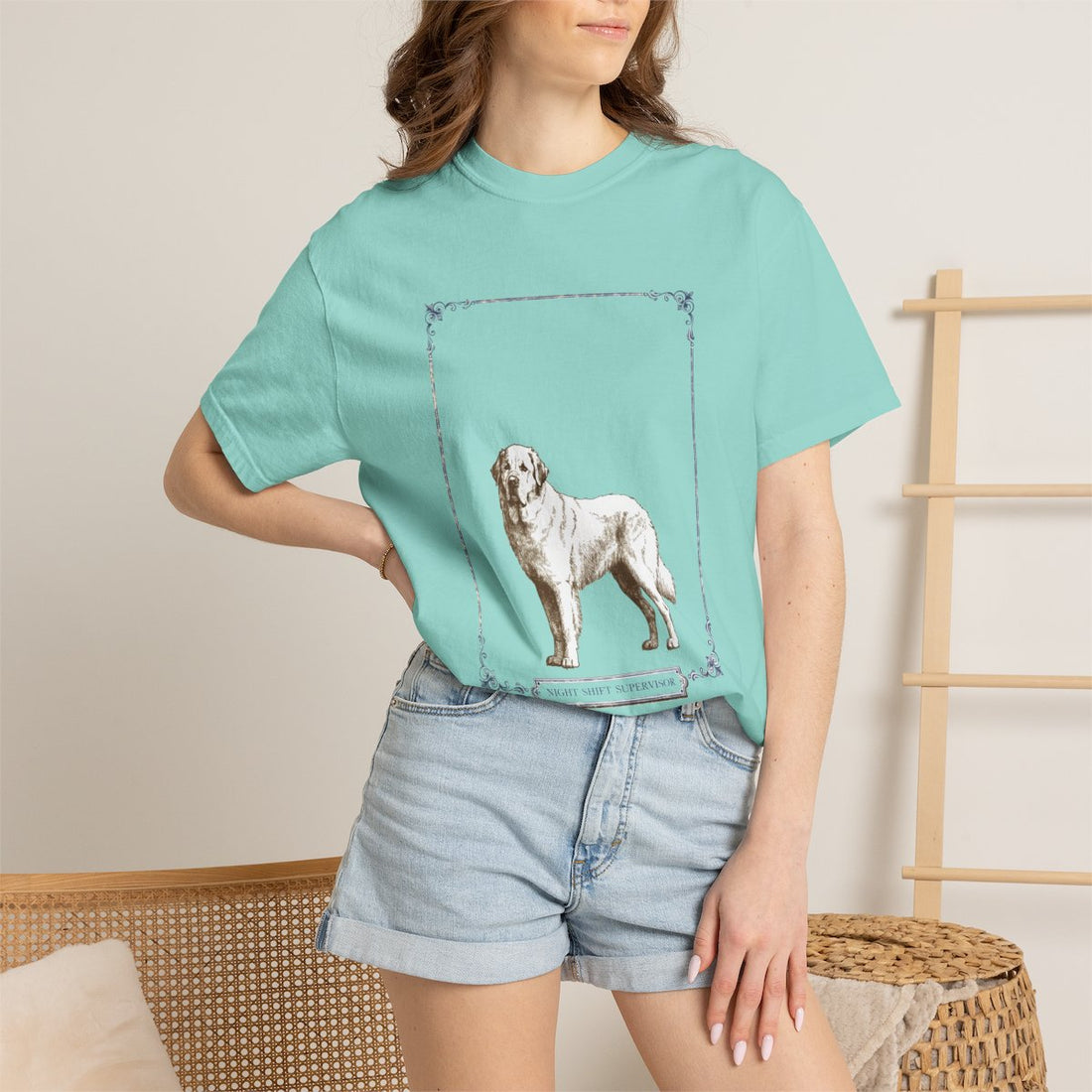 Chalky Mint — Lifestyle | Great Pyrenees 'Night Shift Supervisor' Garment-Dyed Tee