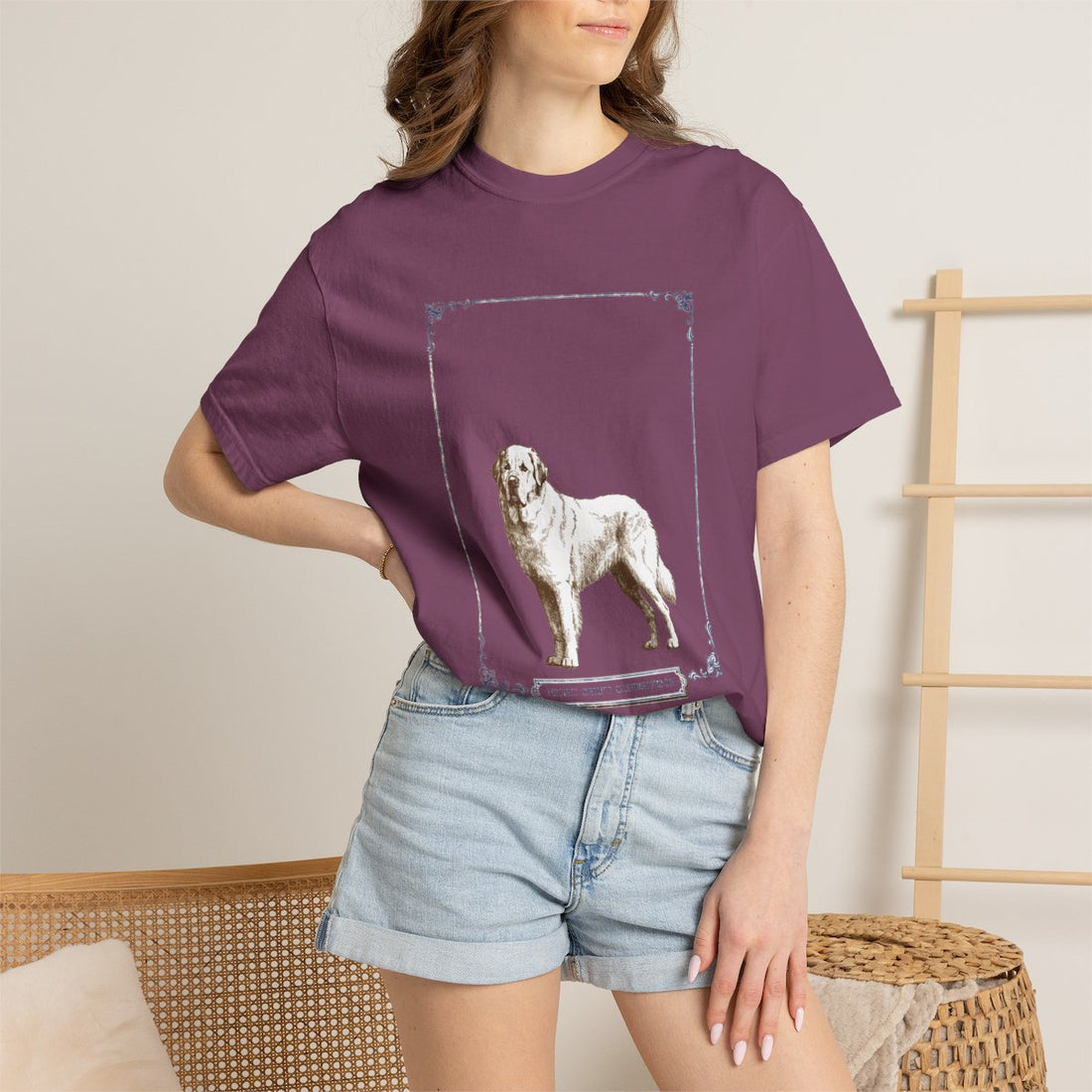 Berry — Lifestyle | Great Pyrenees 'Night Shift Supervisor' Garment-Dyed Tee