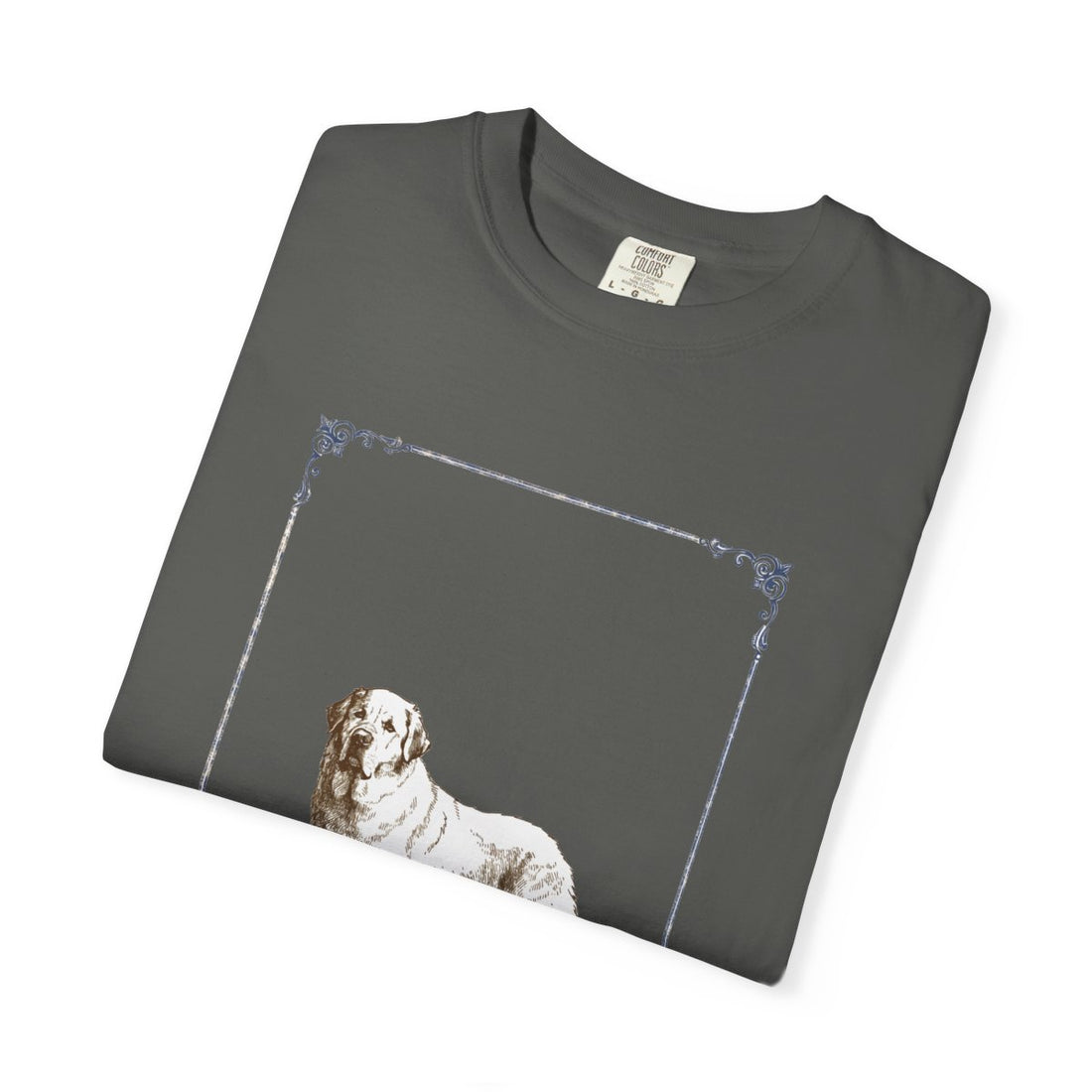 Pepper — Folded | Great Pyrenees 'Night Shift Supervisor' Garment-Dyed Tee