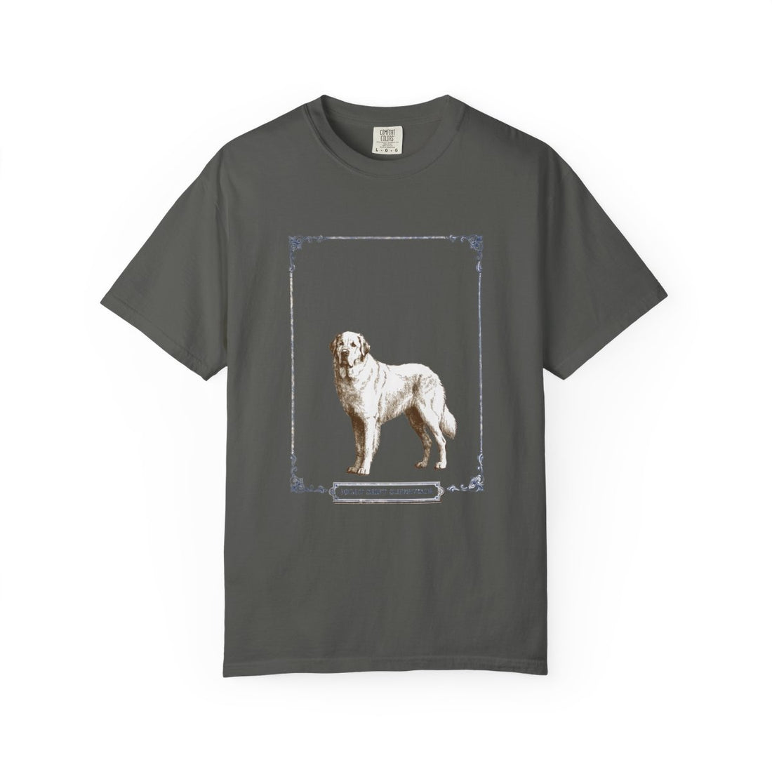 Pepper — Front | Great Pyrenees 'Night Shift Supervisor' Garment-Dyed Tee