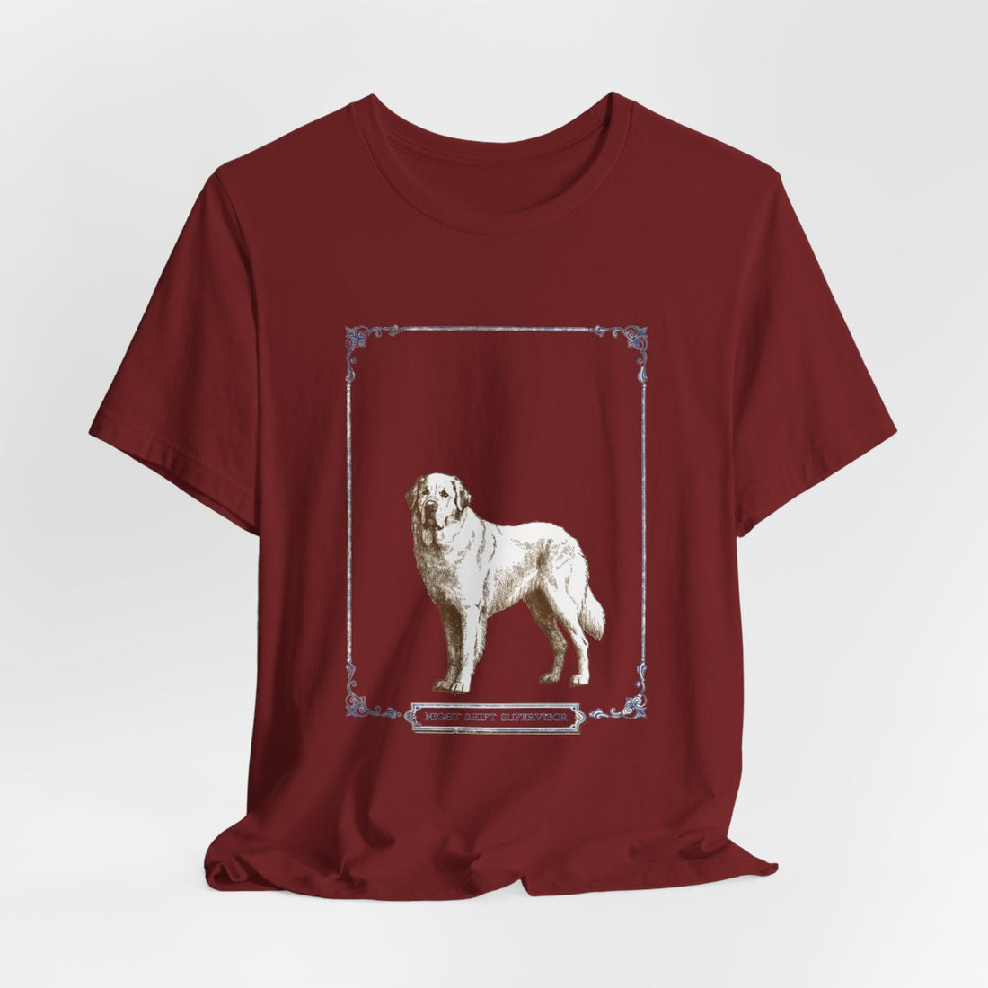 Cardinal — Hanging | Great Pyrenees 'Night Shift Supervisor' Tee