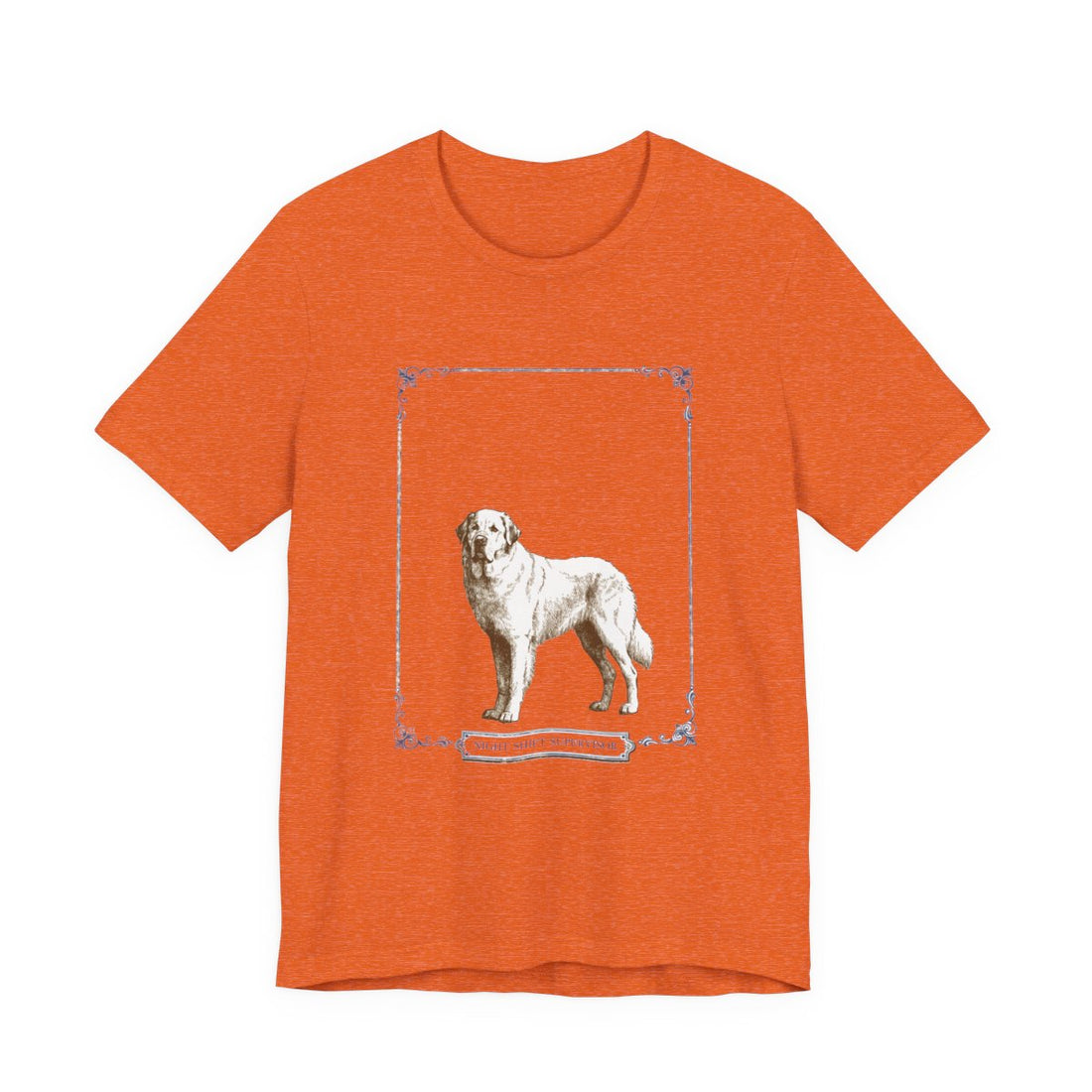 Heather Orange — Front | Great Pyrenees 'Night Shift Supervisor' Tee