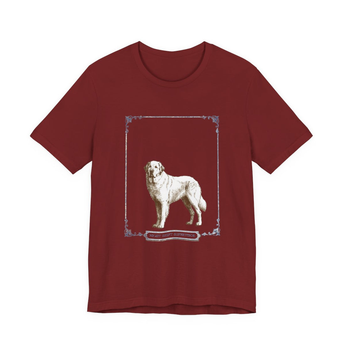 Cardinal — Front | Great Pyrenees 'Night Shift Supervisor' Tee
