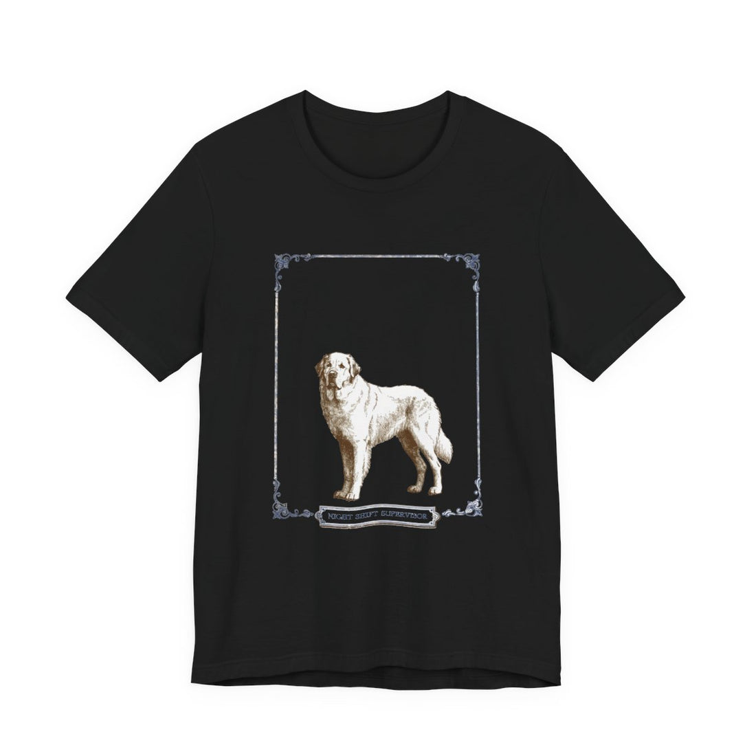 Black — Front | Great Pyrenees 'Night Shift Supervisor' Tee