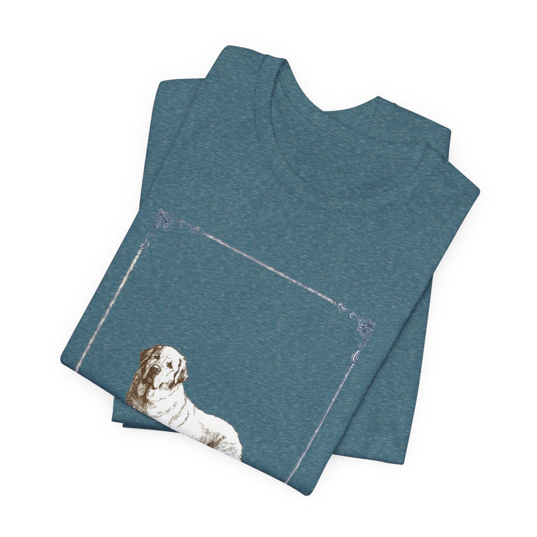 Heather Deep Teal — Folded | Great Pyrenees 'Night Shift Supervisor' Tee