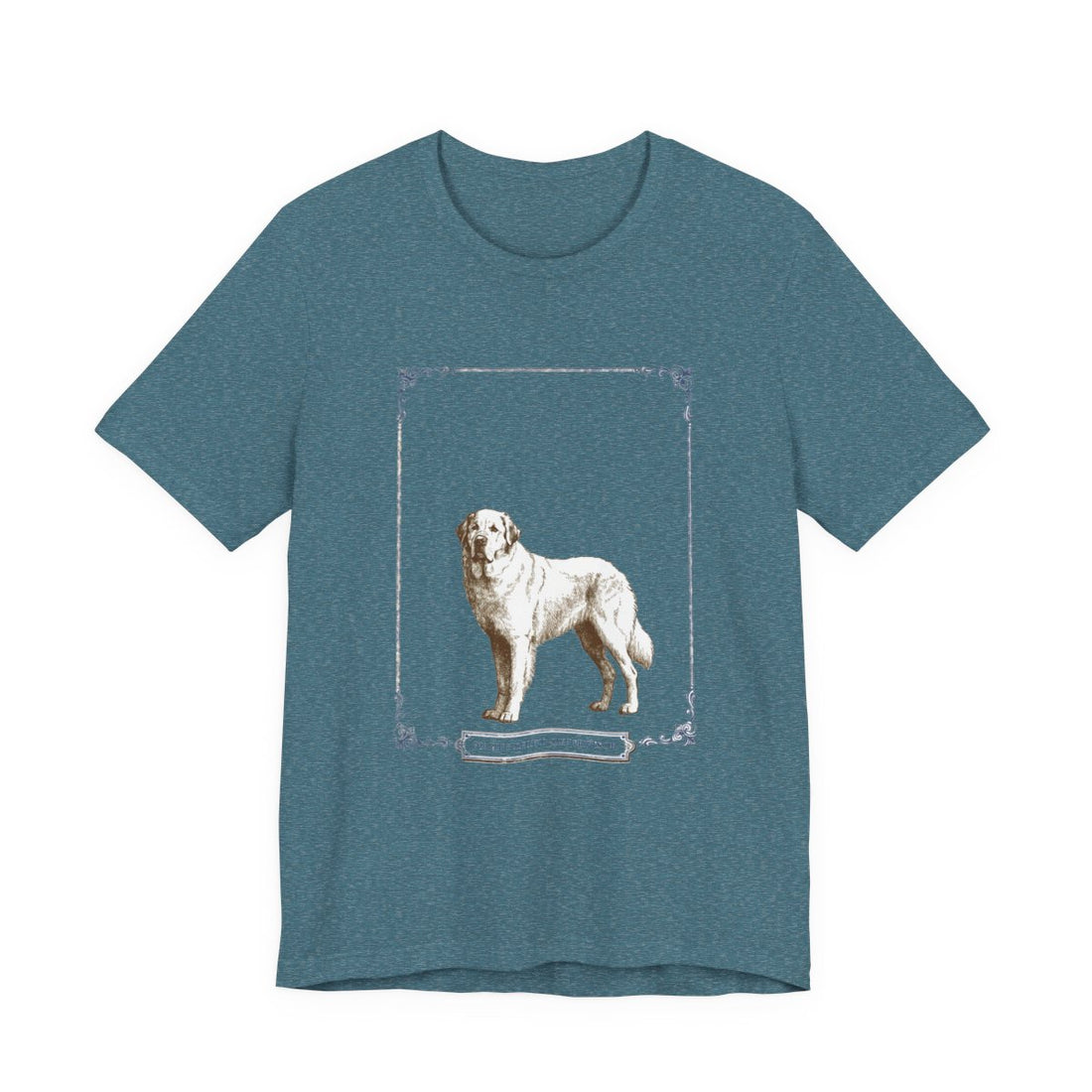Heather Deep Teal — Front | Great Pyrenees 'Night Shift Supervisor' Tee