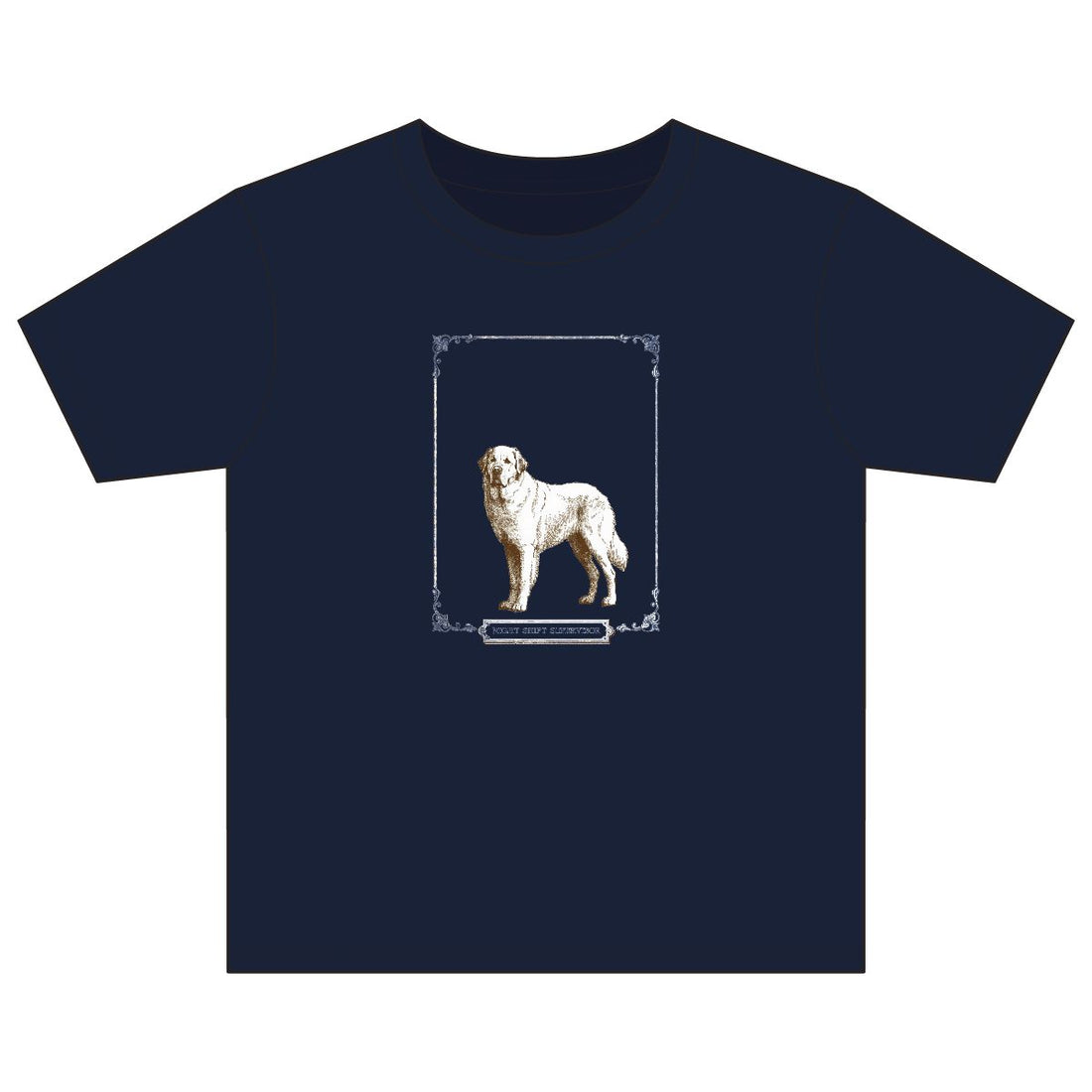 Navy — Front | Great Pyrenees 'Night Shift Supervisor' Youth Tee