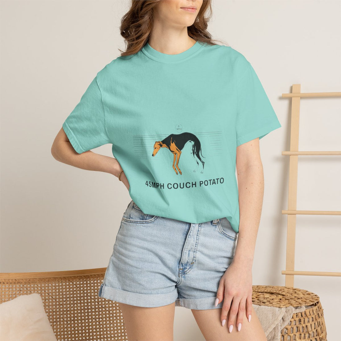 Chalky Mint — Lifestyle | Greyhound '45mph Couch Potato' Garment-Dyed Tee