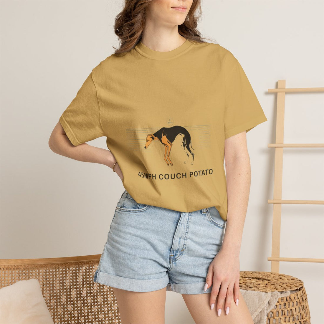 Mustard — Lifestyle | Greyhound '45mph Couch Potato' Garment-Dyed Tee