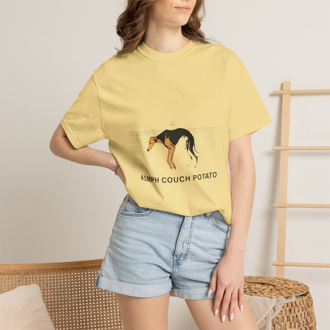 Butter — Lifestyle | Greyhound '45mph Couch Potato' Garment-Dyed Tee