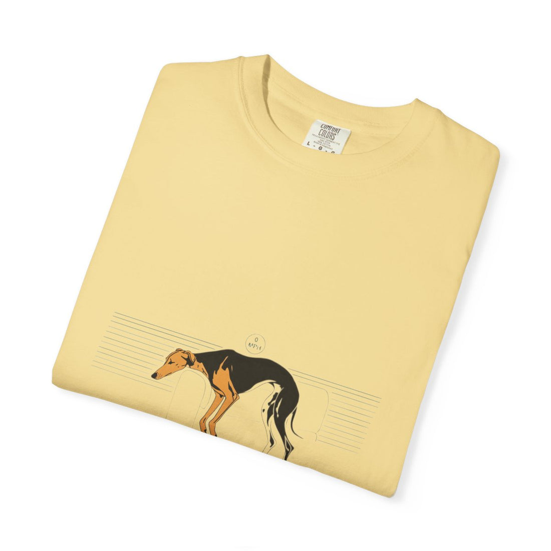 Butter — Folded | Greyhound '45mph Couch Potato' Garment-Dyed Tee