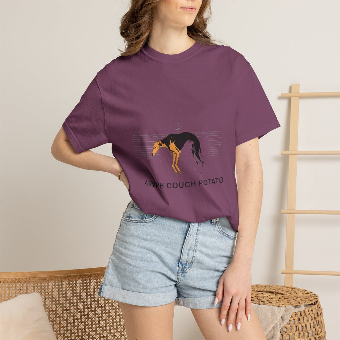 Berry — Lifestyle | Greyhound '45mph Couch Potato' Garment-Dyed Tee