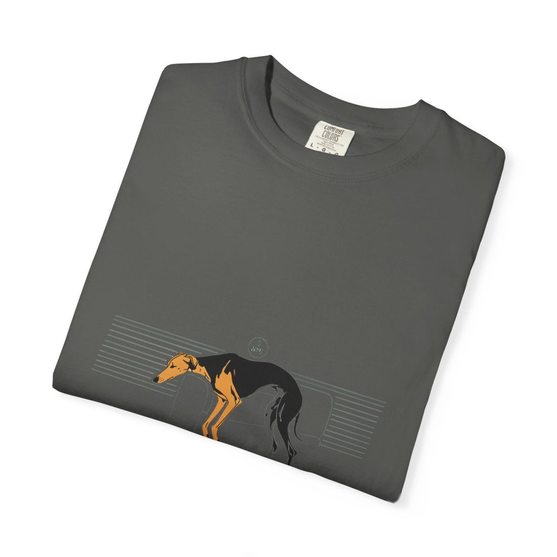 Pepper — Folded | Greyhound '45mph Couch Potato' Garment-Dyed Tee