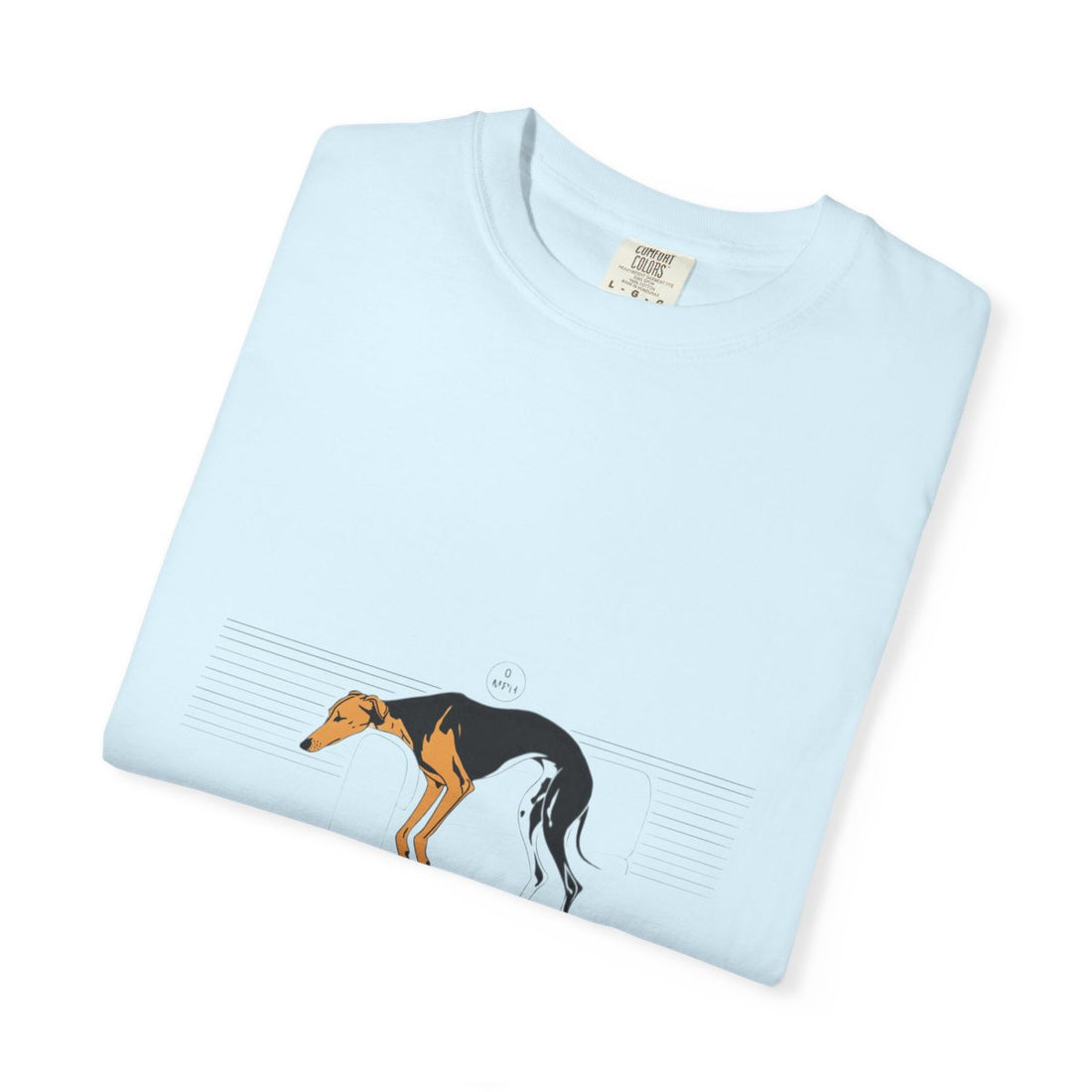 Chambray — Folded | Greyhound '45mph Couch Potato' Garment-Dyed Tee