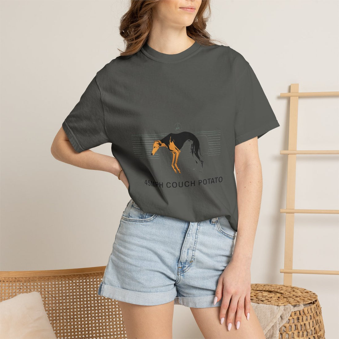 Pepper — Lifestyle | Greyhound '45mph Couch Potato' Garment-Dyed Tee