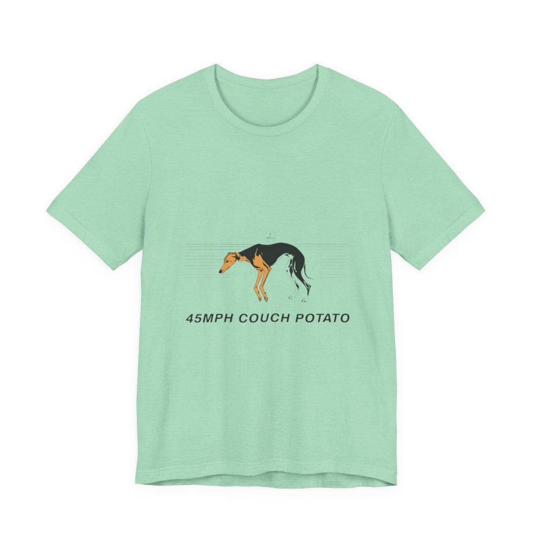 Heather Mint — Front | Greyhound '45mph Couch Potato' Tee