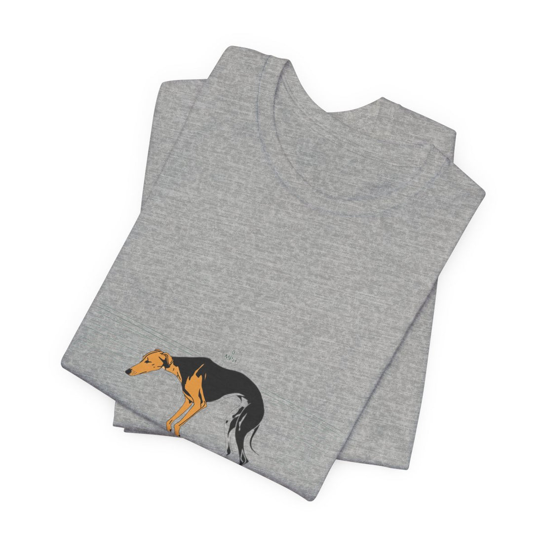 Athletic Heather — Folded | Greyhound '45mph Couch Potato' Tee