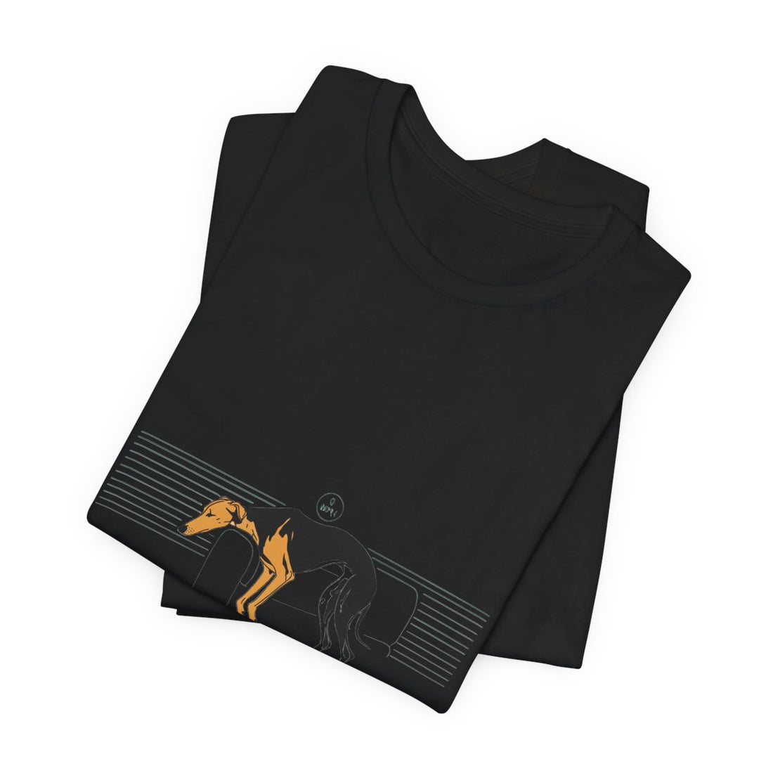 Black — Folded | Greyhound '45mph Couch Potato' Tee