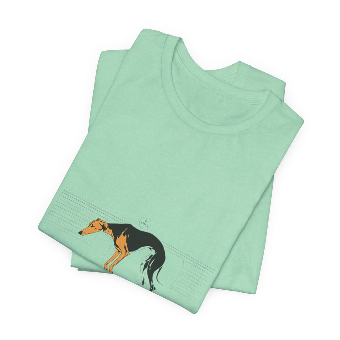 Heather Mint — Folded | Greyhound '45mph Couch Potato' Tee