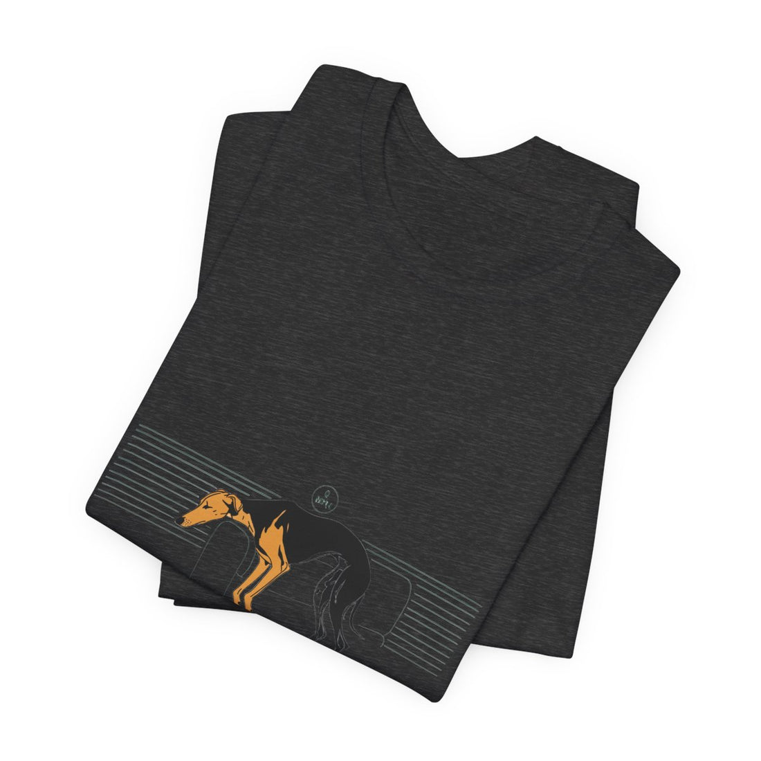 Dark Grey Heather — Folded | Greyhound '45mph Couch Potato' Tee