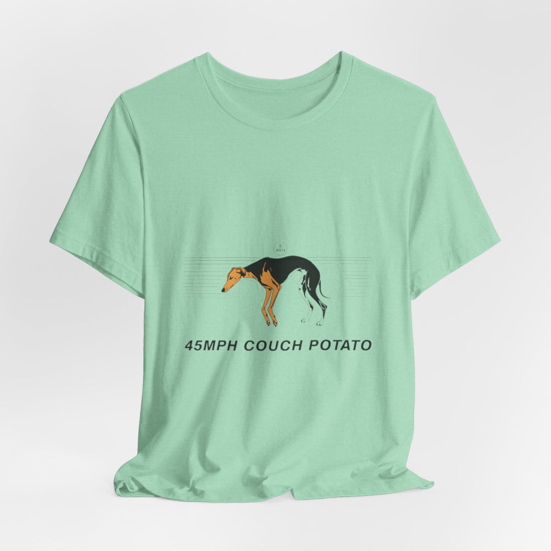 Heather Mint — Hanging | Greyhound '45mph Couch Potato' Tee