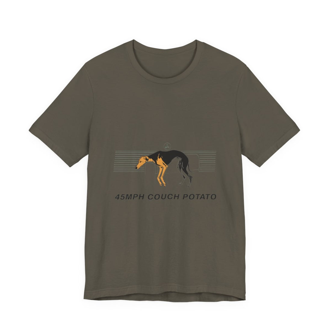 Army — Front | Greyhound '45mph Couch Potato' Tee