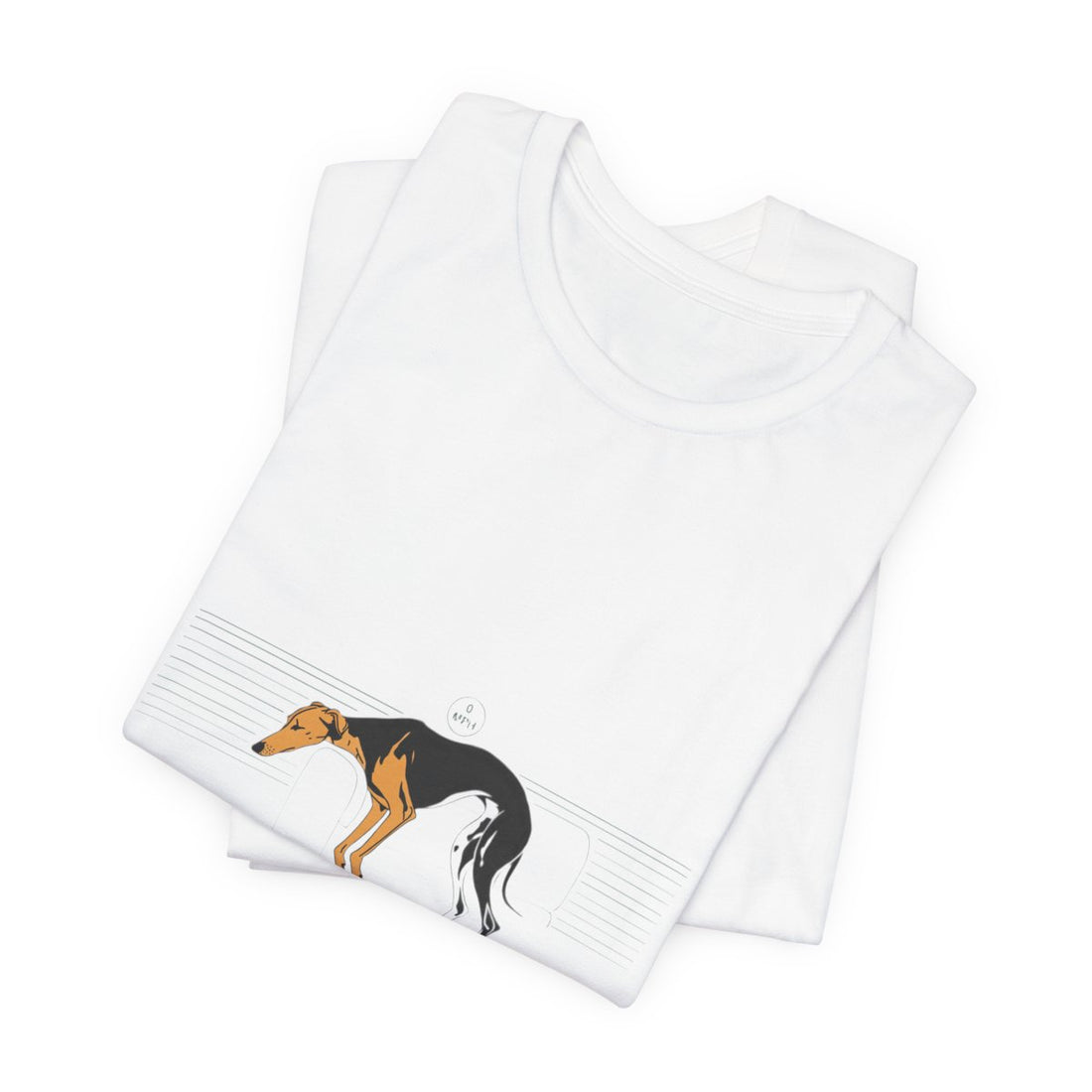 White — Folded | Greyhound '45mph Couch Potato' Tee