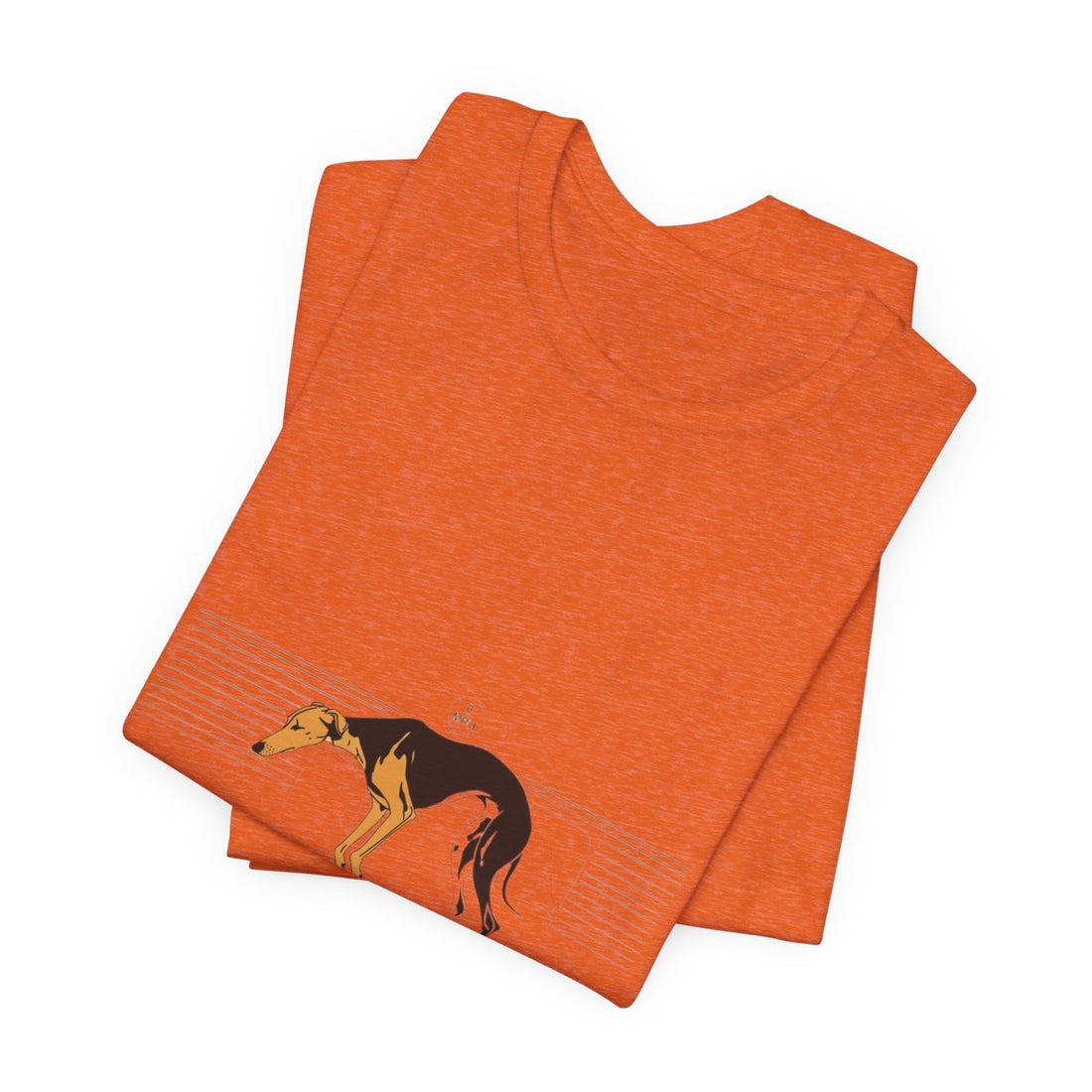 Heather Orange — Folded | Greyhound '45mph Couch Potato' Tee